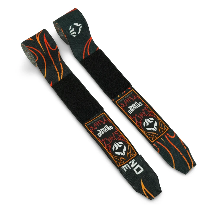 Para rozwiniętych bandaży owijek bokserskich Ground Game Flames 4 m