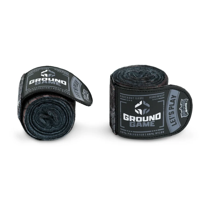 Dwie zwinięte rolki bandaży bokserskich Ground Game Cage Gold