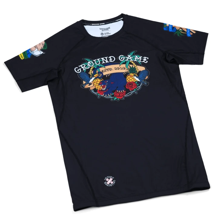 Męski rashguard Ground Game Injury Collector z krótkim rękawem – widok z przodu