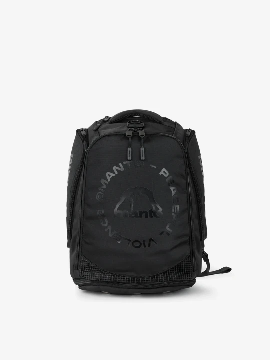 Plecak MANTO CIRCLE Blackout 45L z przodu z widocznym logo
