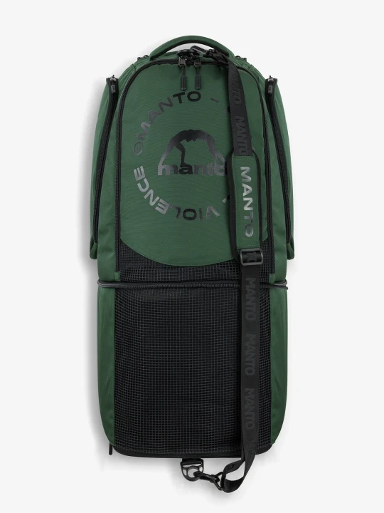 Zielony plecak sportowy MANTO XL CIRCLE widok z przodu