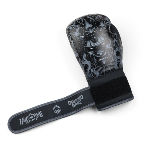 Rozpięty rzep i stabilizacja nadgarstka w rękawicach bokserskich dla dzieci Ground Game Samurai Shadow