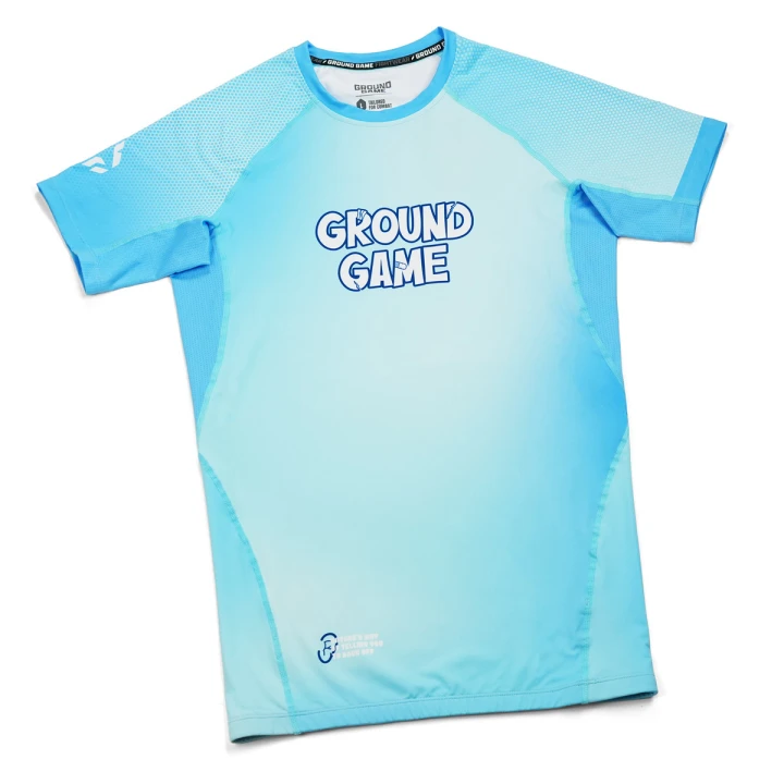 Rashguard Ground Game Friends Forever krótki rękaw niebieski widok z przodu