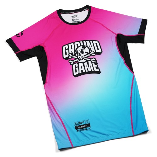 Rashguard męski Ground Game Thunders z krótkim rękawem widok z przodu