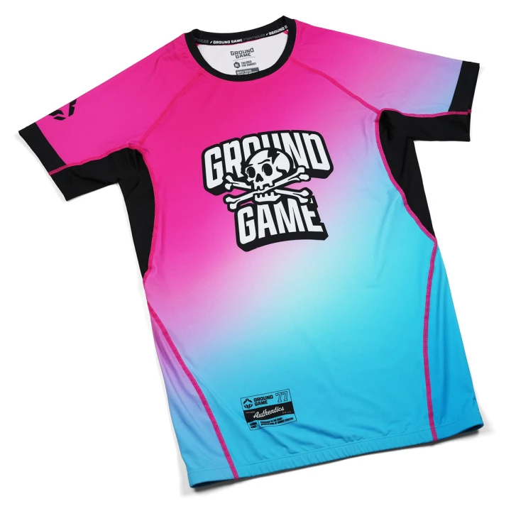 Rashguard męski Ground Game Thunders z krótkim rękawem widok z przodu
