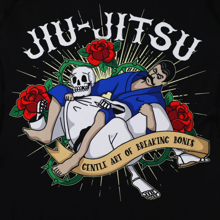 Nieścieralna grafika sublimacyjna BJJ Oldschool na rashguardzie Ground Game