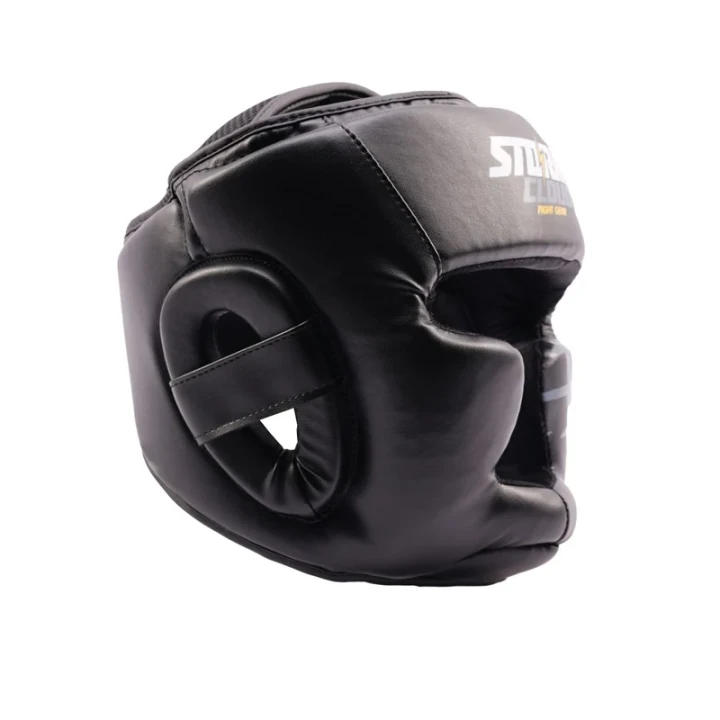 Kask treningowy StormCloud Lynx czarno-szary – profil boczny z widoczną osłoną ucha