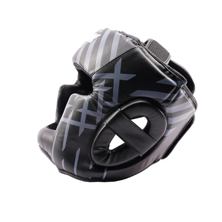 Kask do boksu i MMA StormCloud Lynx – widok na gora z wiązaniem regulacyjnym