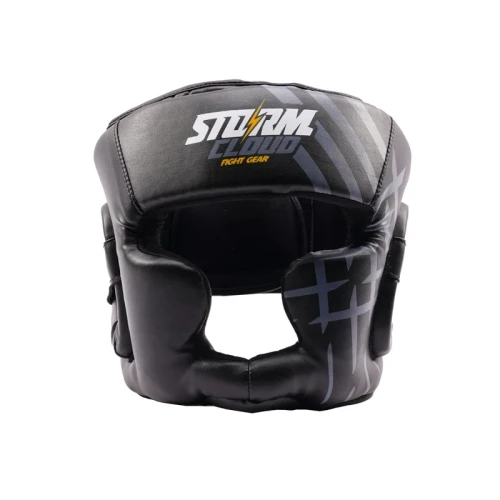 Kask sparingowy StormCloud Lynx czarno-szary – pełny widok od przodu