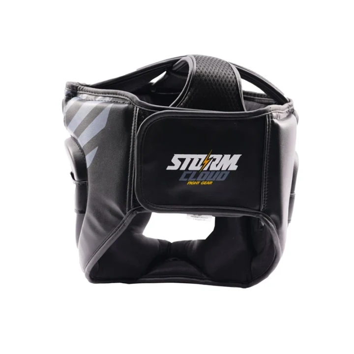 Kask sparingowy StormCloud Lynx czarno-szary – pełny widok od tyłu