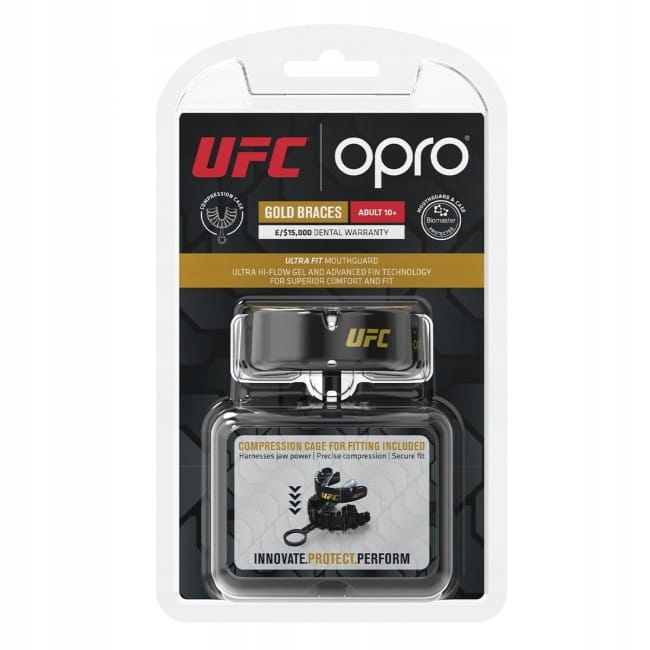 OPRO Ochraniacz na zęby do aparatu UFC Gold Gen2 Braces w oficjalnym opakowaniu