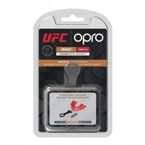 Czerwony ochraniacz na zęby OPRO UFC Bronze Gen2 w oficjalnym opakowaniu UFC