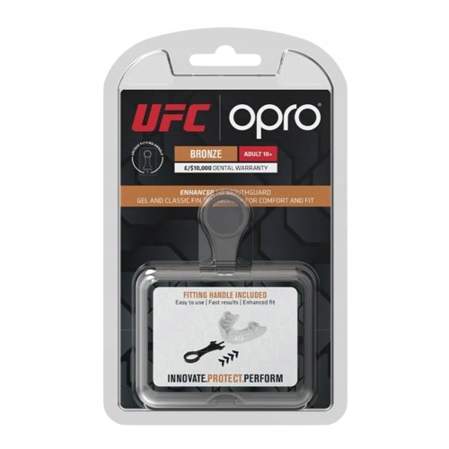 Opro UFC Bronze biały ochraniacz na zęby z etui ochronnym