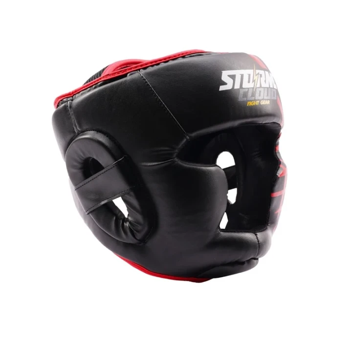 Kask sparingowy StormCloud Lynx – widok z boku z ochroną policzków