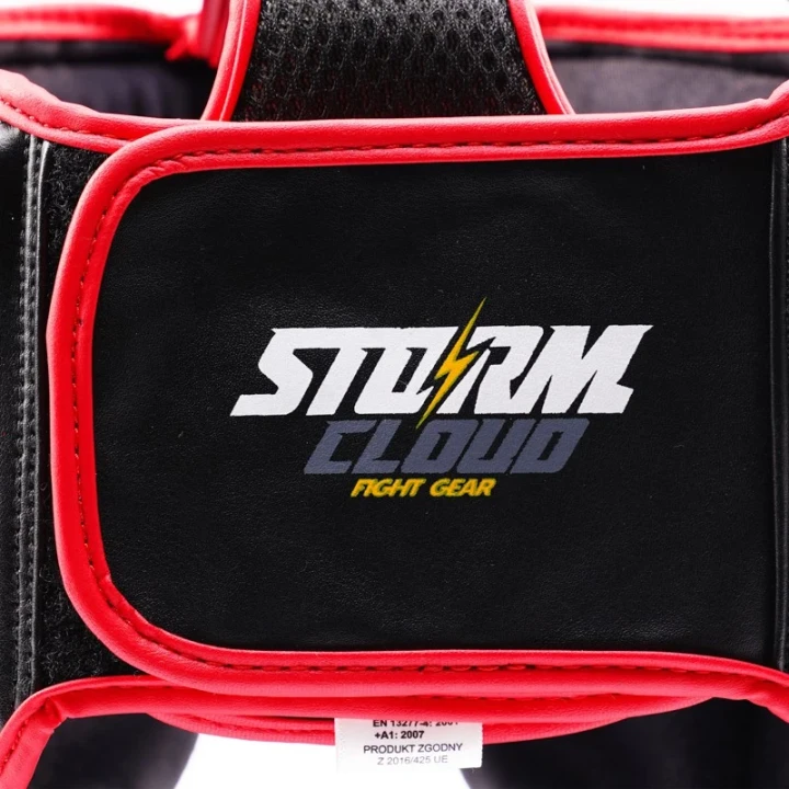 Podwójne zapięcie na rzep z tyłu kasku StormCloud Lynx z logo marki