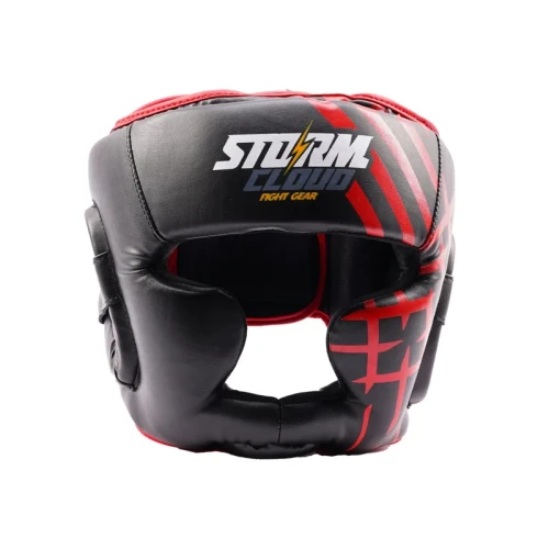Kask bokserski StormCloud Lynx – widok na osłonę nosa, brody i czoła