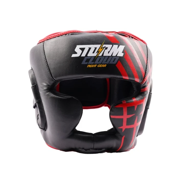 Kask bokserski StormCloud Lynx – widok na osłonę nosa, brody i czoła