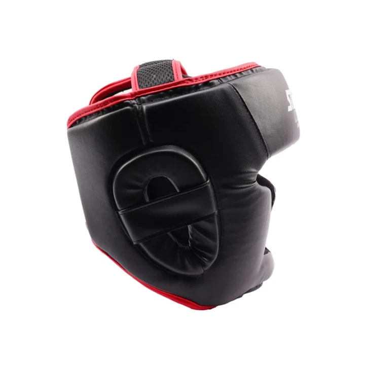 Czarno-czerwony kask bokserski StormCloud Lynx – profil boczny