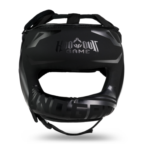 Kask bokserski z ochroną nosa Ground Game Stripe Black przód