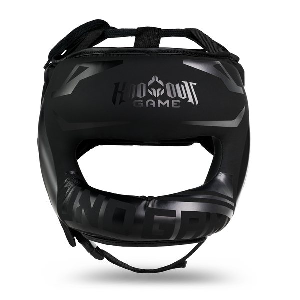 Kask bokserski z ochroną nosa Ground Game Stripe Black przód